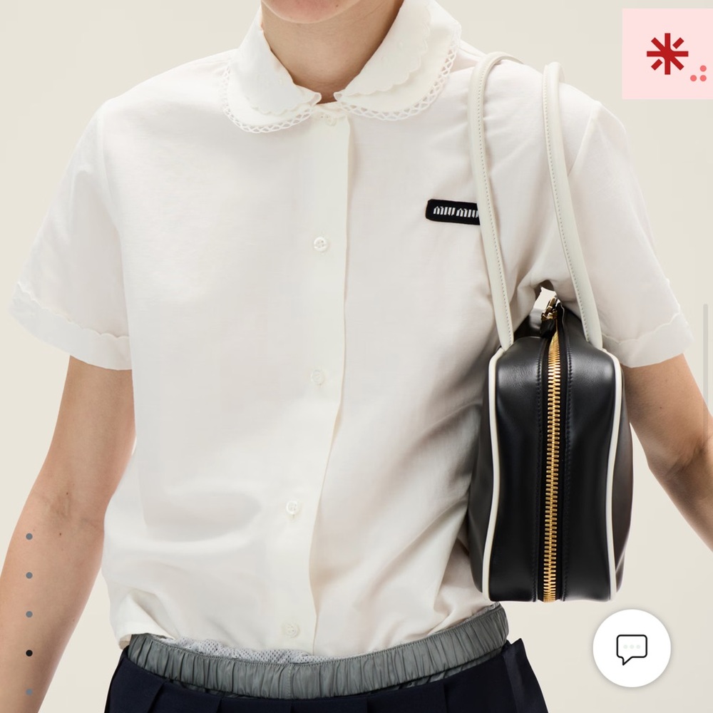 Miu Miu Slubbed poplin shirt